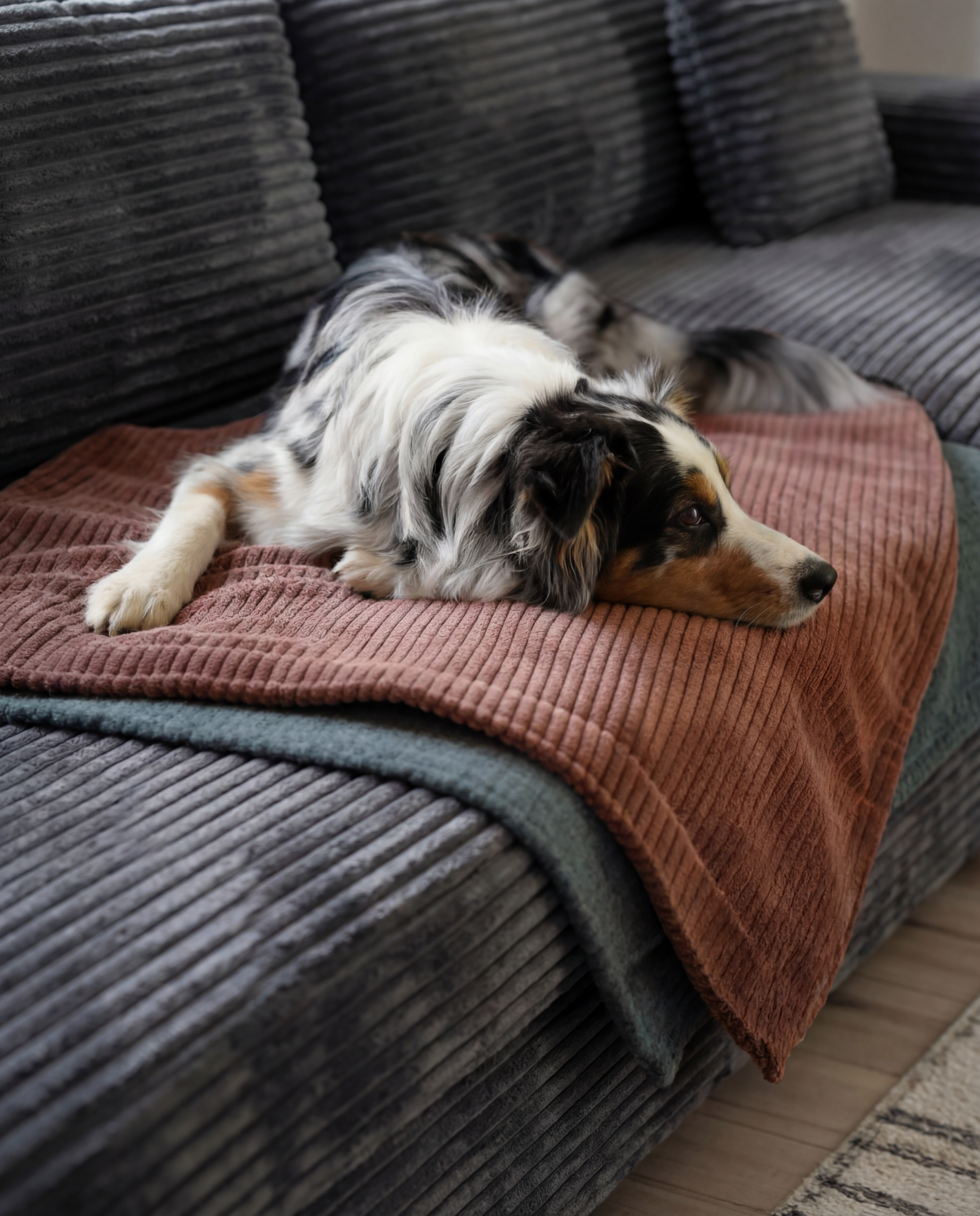 Rumi Chaise Sectional Sofa styled for stretch-out lounging and everyday comfort