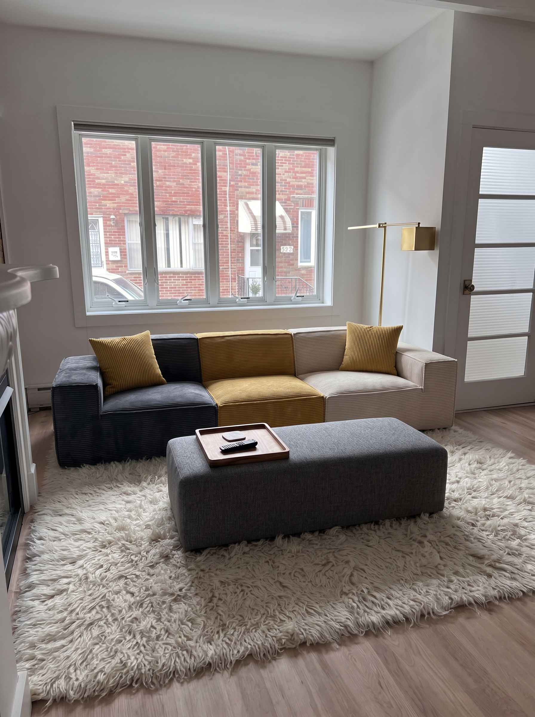 Kivo Modular Block Lounge Chair styled in a modern apartment with flexible block modules