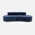 Casia Navy Wave Lounge Sofa in deep blue with sculptural curved design