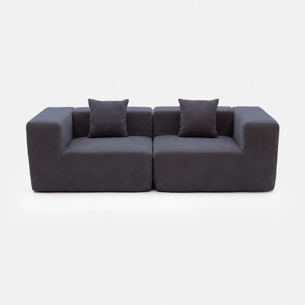 Brun Charcoal Corduroy Sofa
