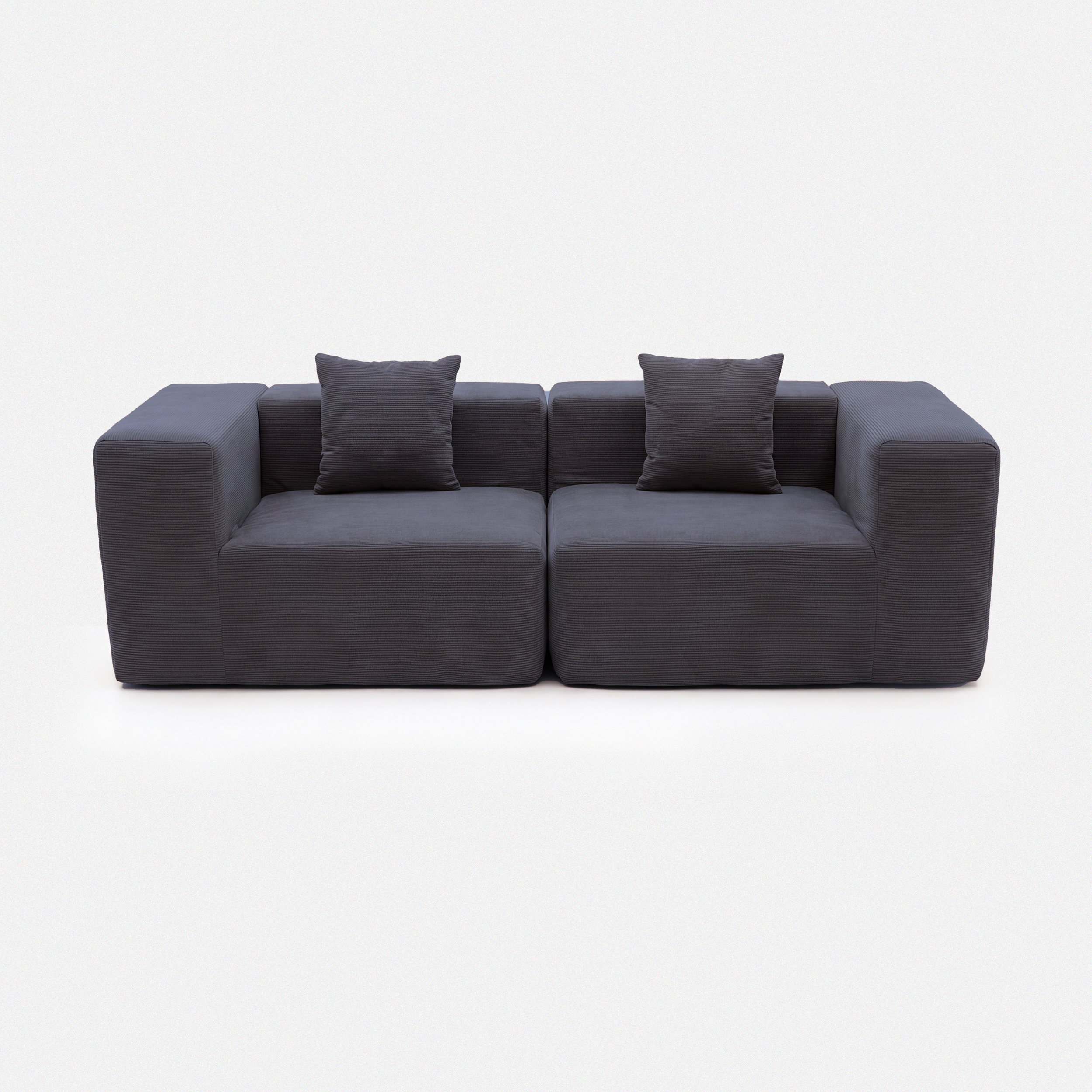 Brun Charcoal Corduroy Sofa