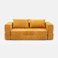 Nido Lounge Bed Sofa in Yellow with soft chenille upholstery and sofa bed design