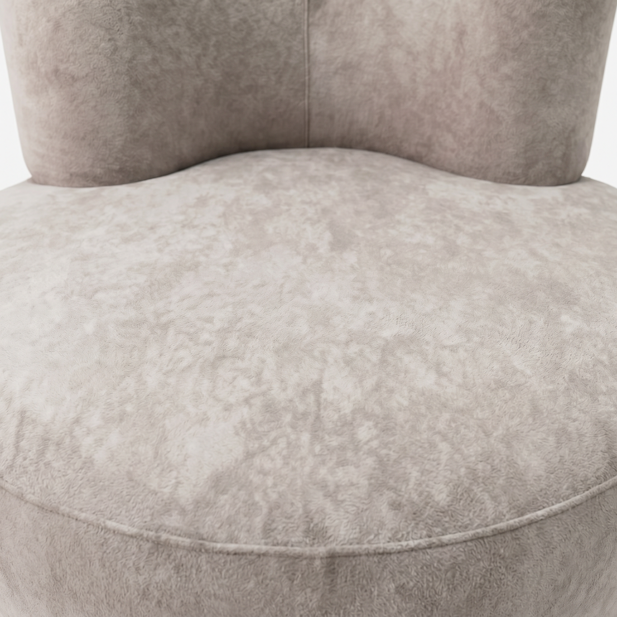 Sola Round Lounge Chair with soft seat cushion and curved backrest detail