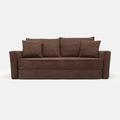 Terra Low-Profile Sleeper Sofa in brown with soft cushions and low-profile design