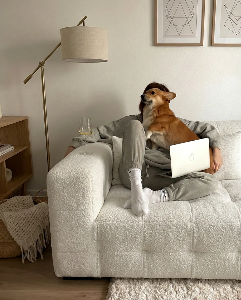 Cream white lounge sofa designed for relaxed daily comfort and easy styling