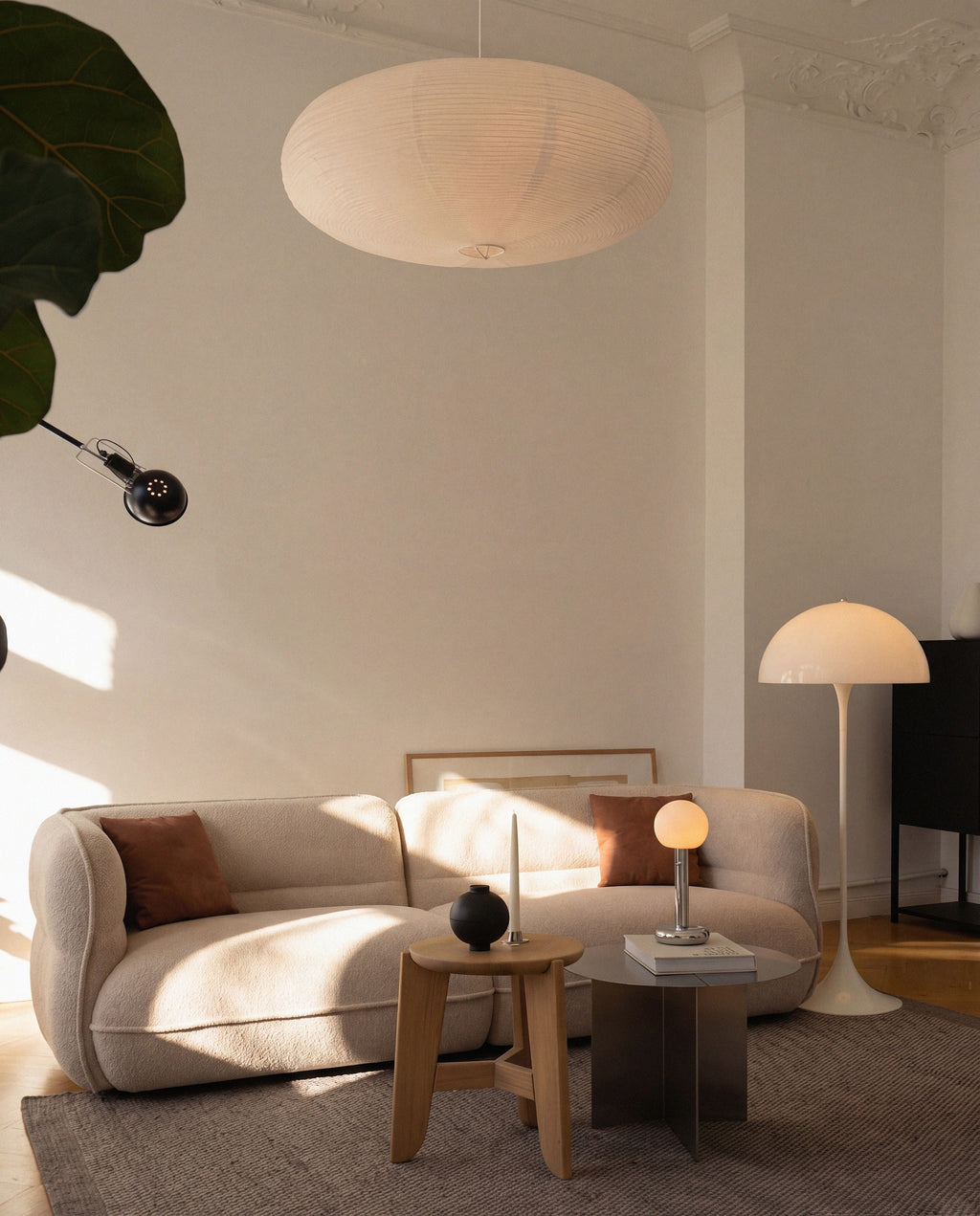 Lune curved modular sofa arranged in a semi-circle layout for relaxed lounging