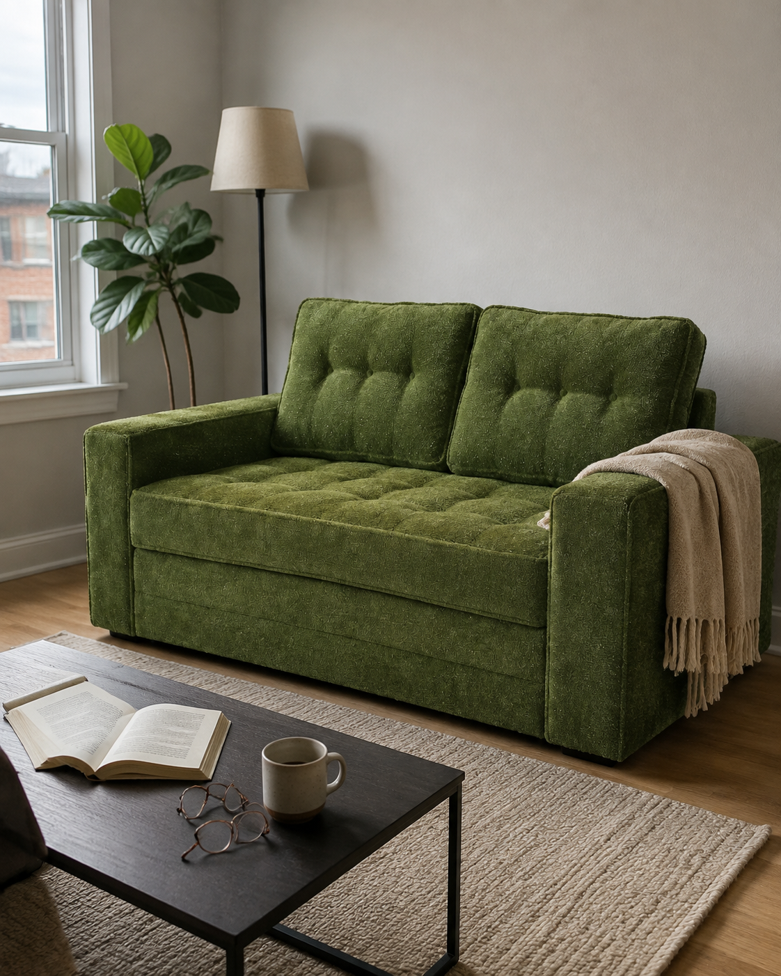 Milo Plush Sleeper Loveseat