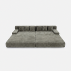 Lune CorduroyHorizon Sectional Sofa in matcha plush corduroy with extra-wide sofa bed layout