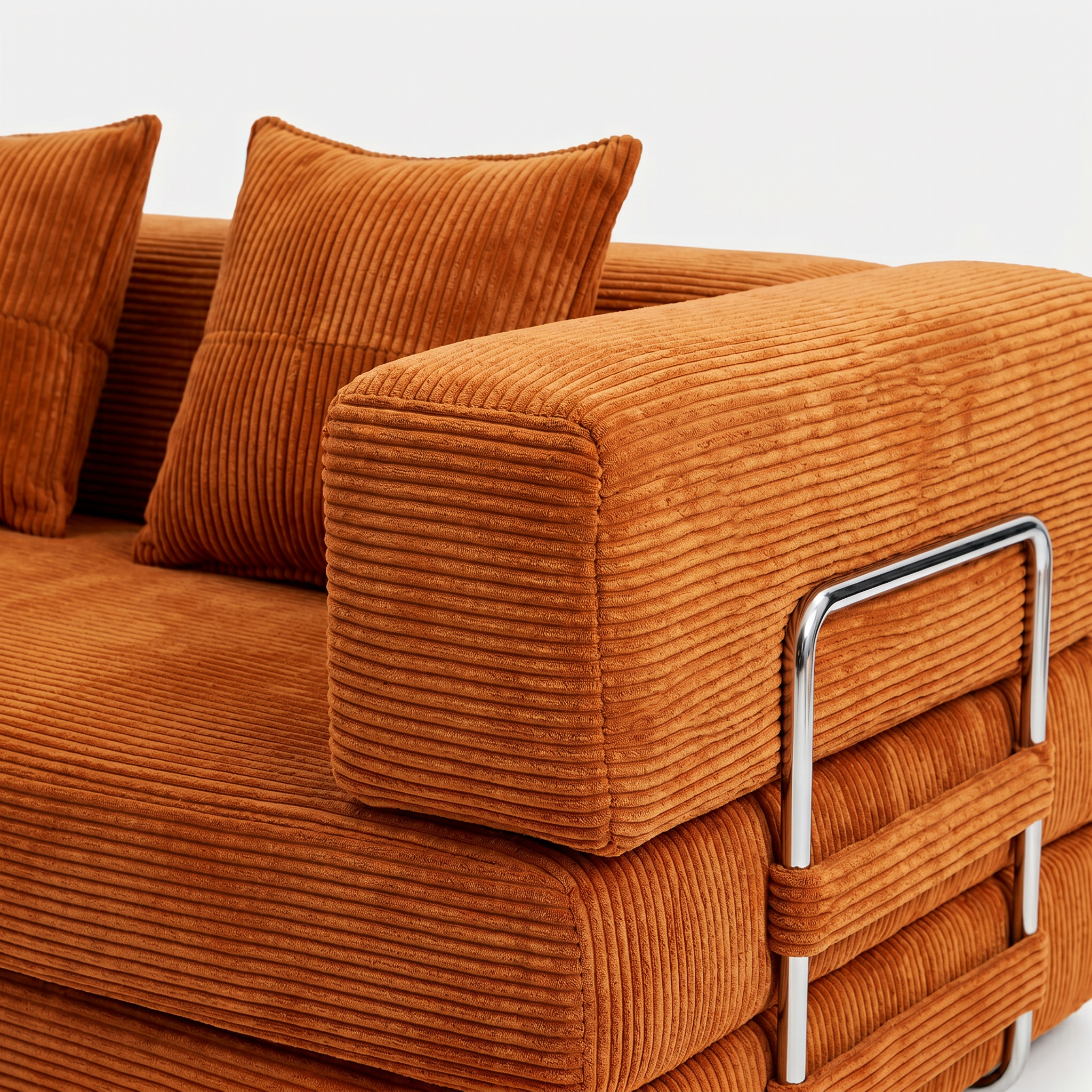 Milo Rust Corduroy Sleeper Sofa