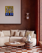 Cove Curved Sleeper Sofa styled in a modern living room