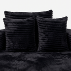 Noma Charcoal Deep Lounge Chair with plush pillows and deep cushioned seat