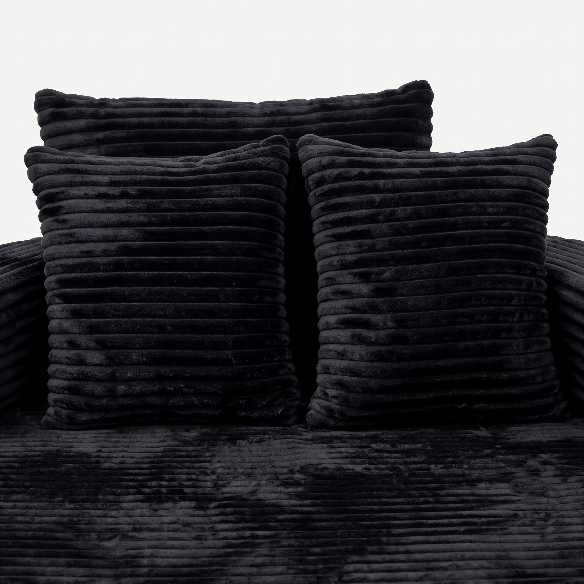 Noma Charcoal Deep Lounge Chair with plush pillows and deep cushioned seat