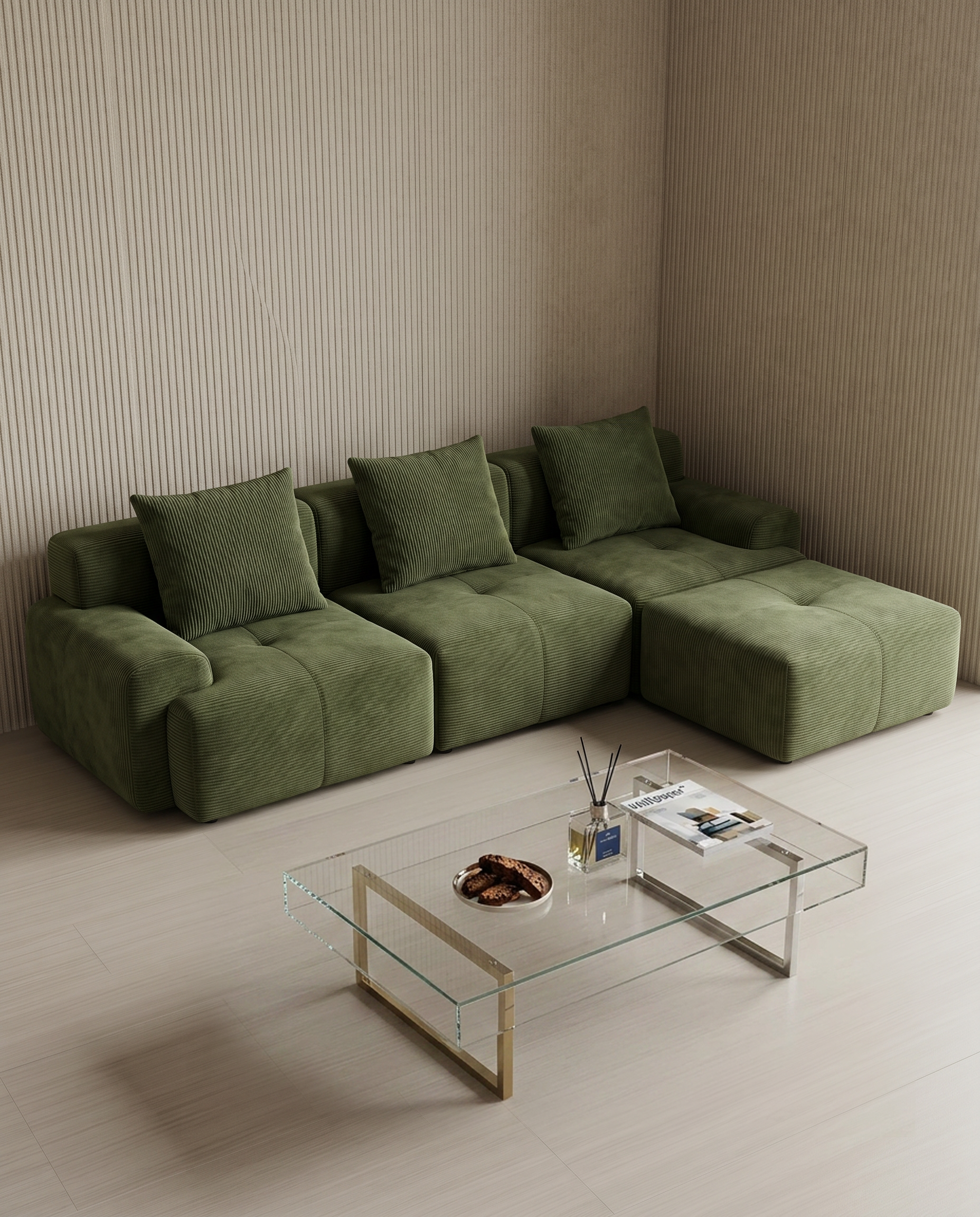 Haven Oversized Sleeper Sectional Sofa with tailored upholstery across modular pieces