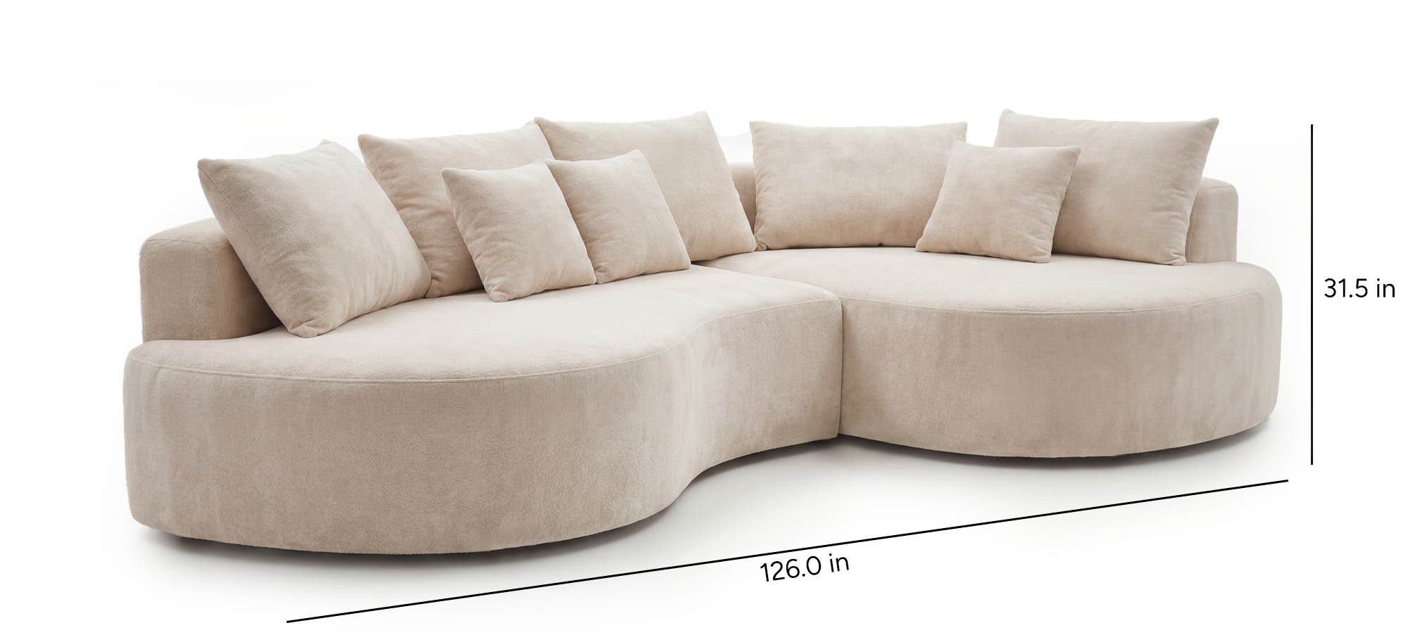 Cove Curved Sleeper Sofa