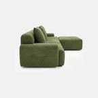 Side view of Haven Oversized Sleeper Sectional Sofa with deep seat and wide armrest