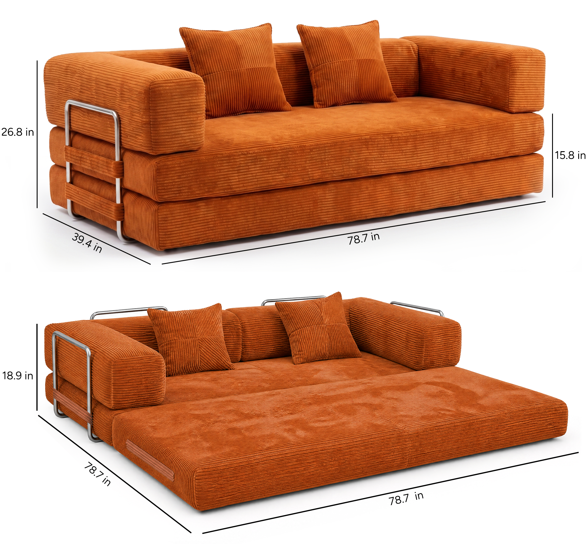 Milo Corduroy Sleeper Sofa