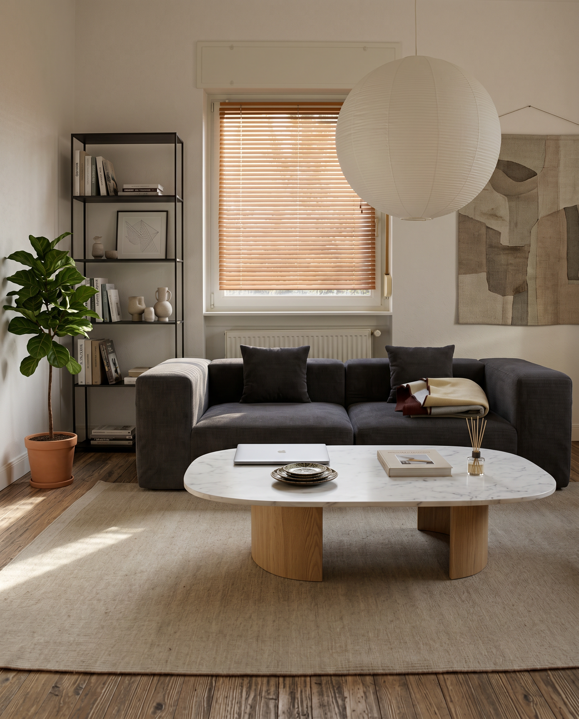 Plush Accent Lounge Loveseat styled in a warm living room for everyday lounging
