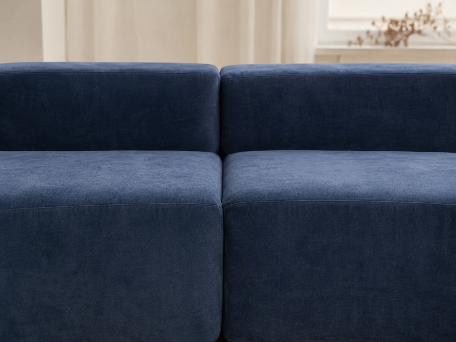Casia Navy Wave Lounge Sofa video showing easy tool-free setup with no assembly required