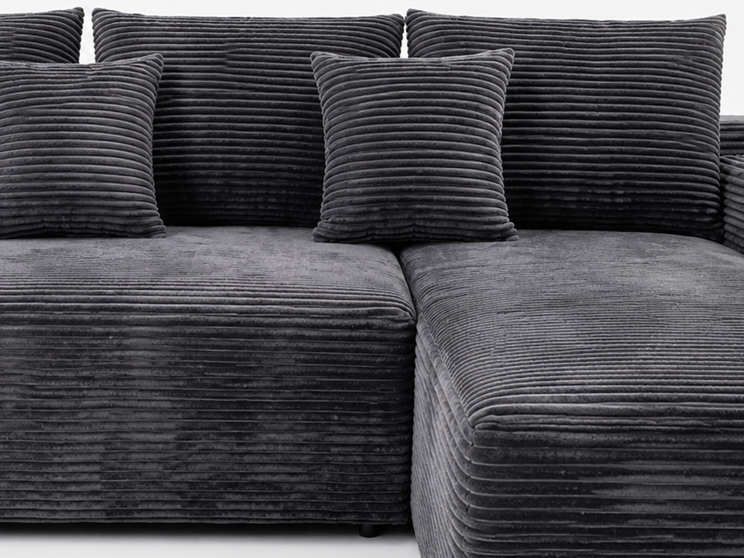 Lune L-Shape Sectional video showing easy tool-free setup with no assembly required