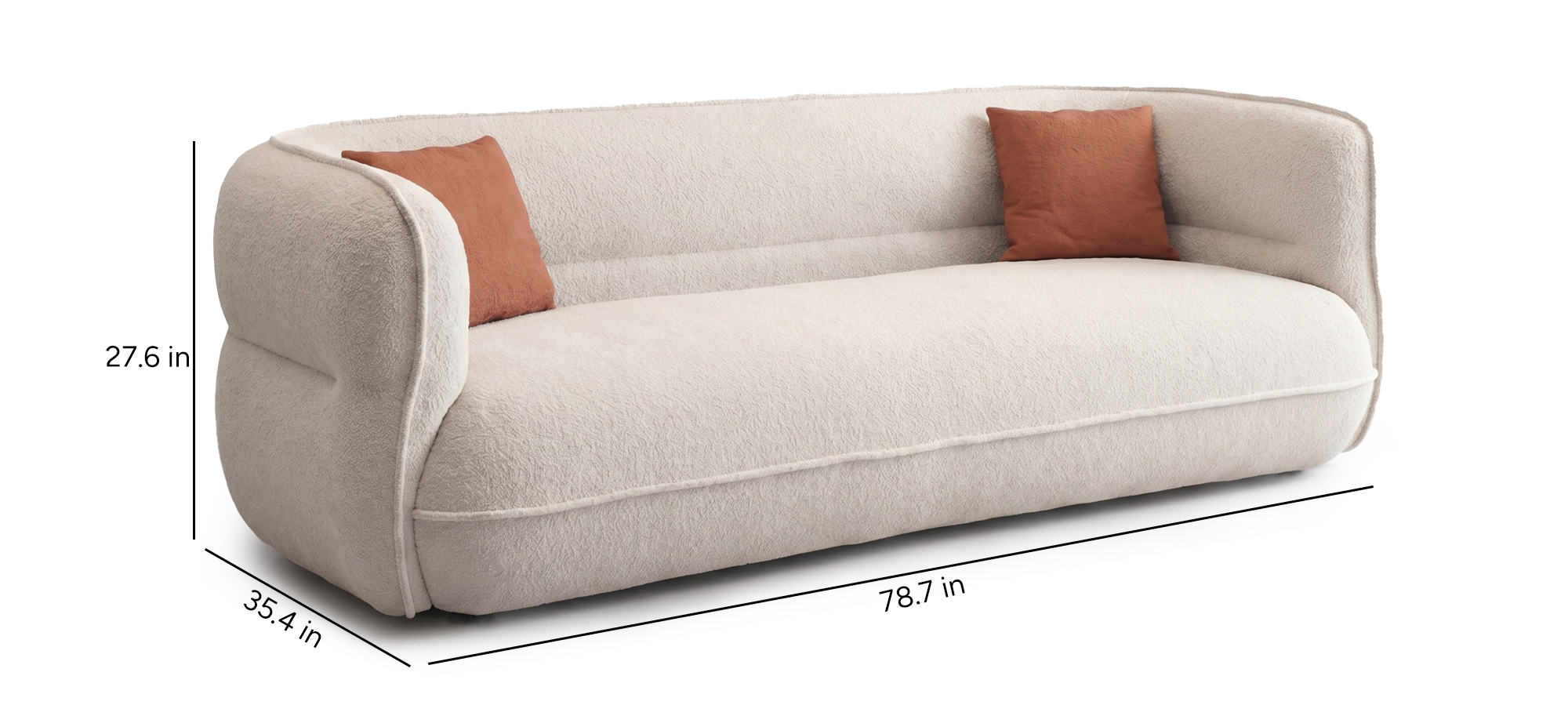 Lune Bouclé Crescent Sofa