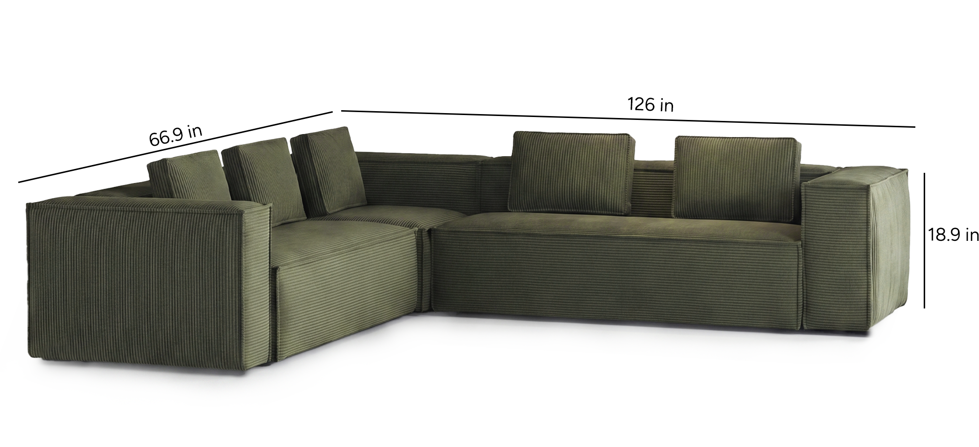 Aero Deep-Seat Modular Sectional Sofa