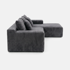 Lune Corduroy L-Shape Sectional Sofa