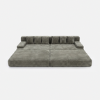 Lune CorduroyHorizon Sectional Sofa in matcha plush corduroy with extra-wide sofa bed layout