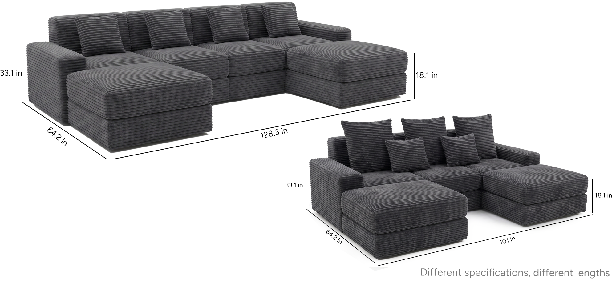 Noma Modular Lounge Sectional Sofa