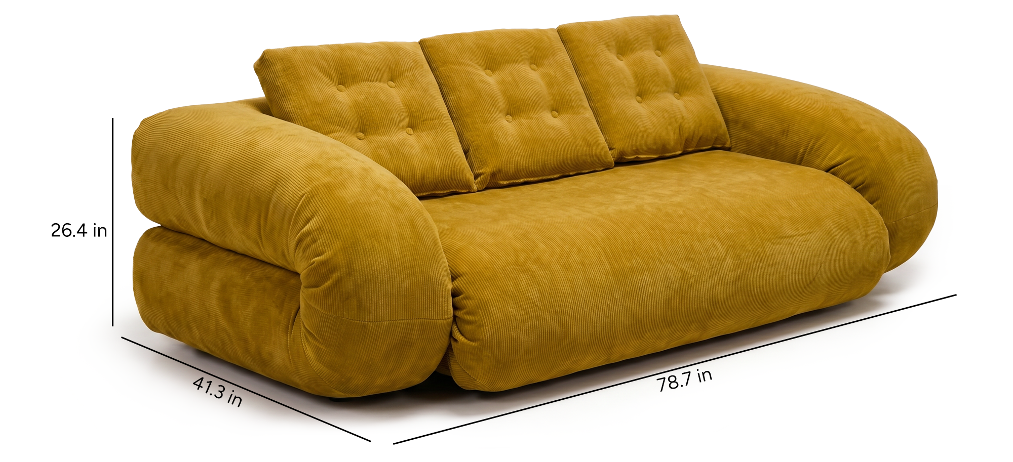 Tovo Plush Pillow Sleeper Sofa