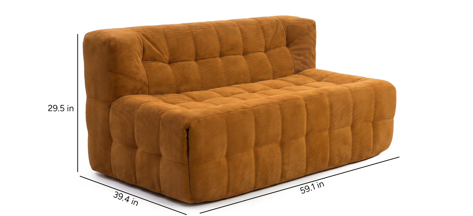 Plush Tufted Lounge Loveseat