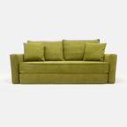 Terra Low-Profile Sleeper Sofa in Brown with soft cushions and low-profile design