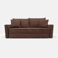 Terra Low-Profile Sleeper Sofa in brown with soft cushions and low-profile design