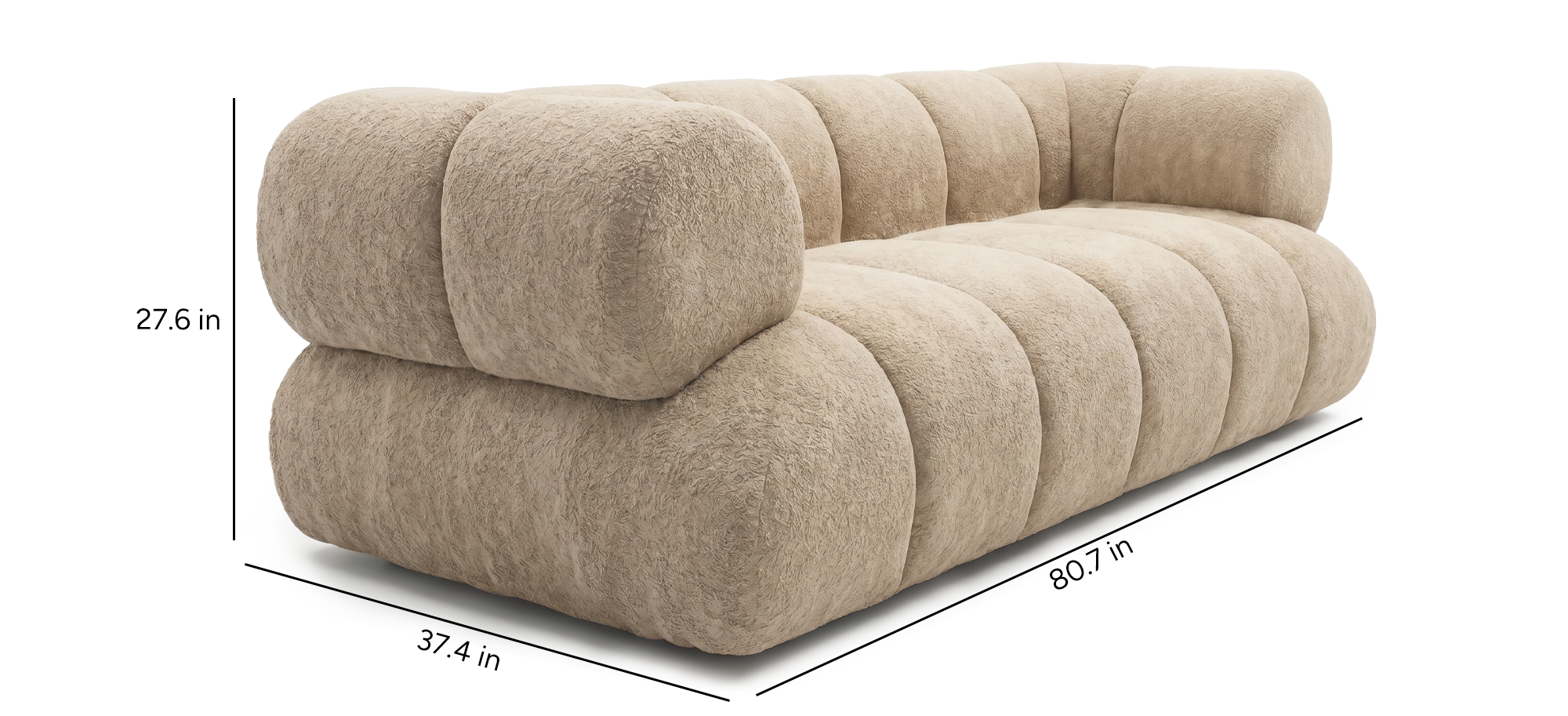 Aven Sculptural Offset Sofa