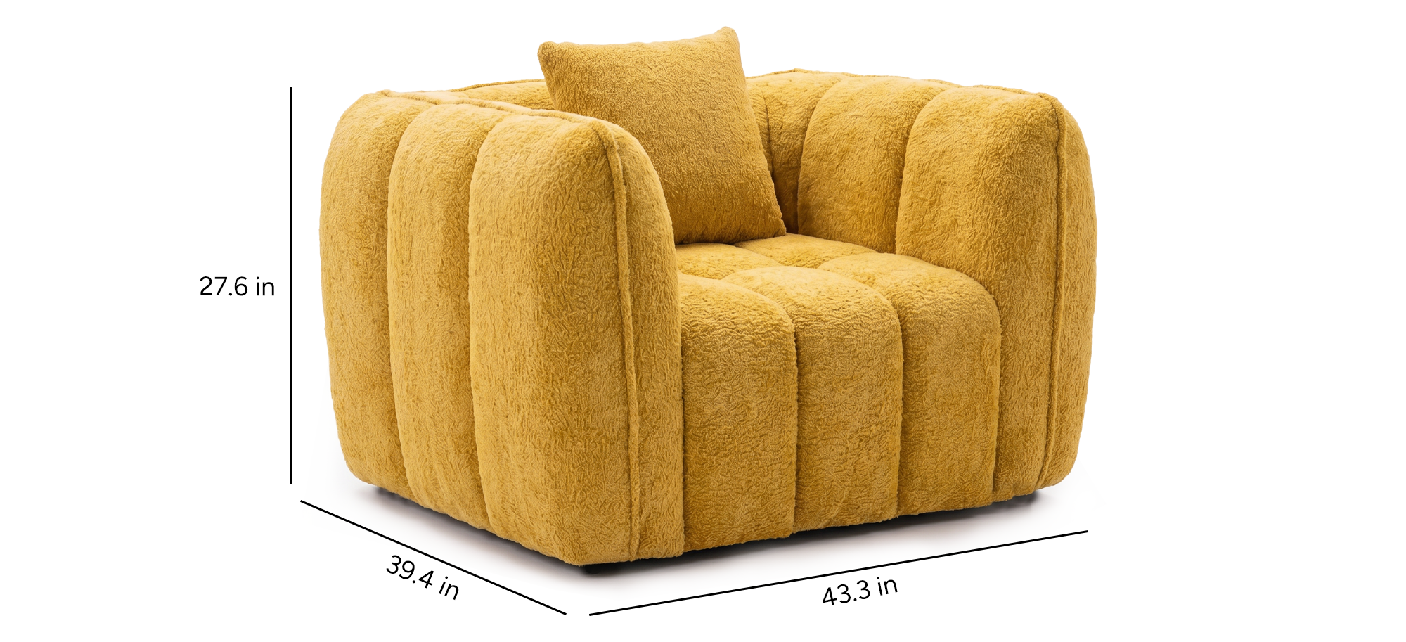 Melo Plush Accent Lounge Chair
