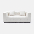 Cream white Marshmallow Cloud Lounge Sofa with grid-tufted seat and pillows
