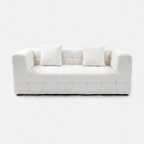 Cream white Marshmallow Cloud Lounge Sofa with grid-tufted seat and pillows