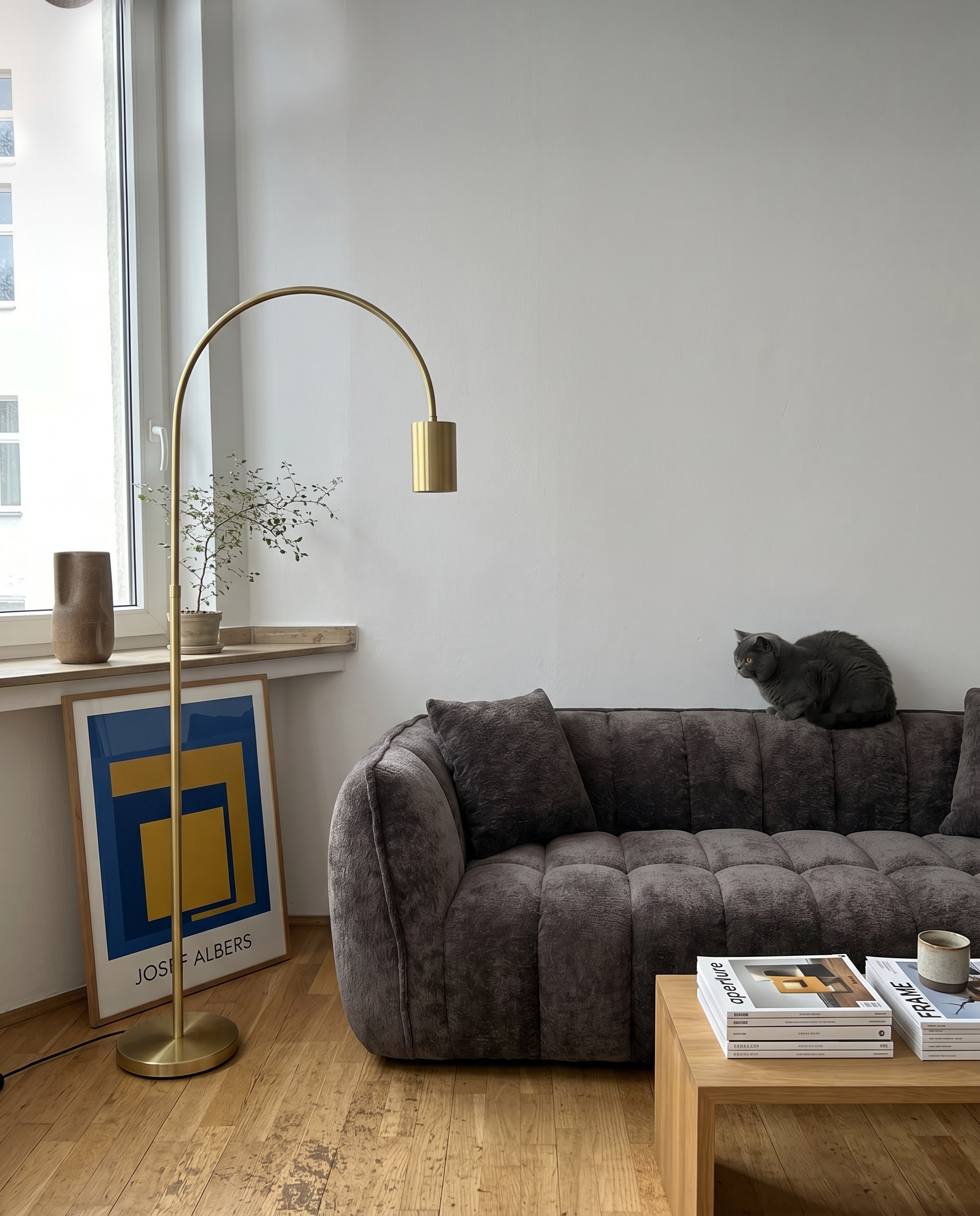 Melo Charcoal Plush Loveseat made for reading, lounging, and everyday comfort