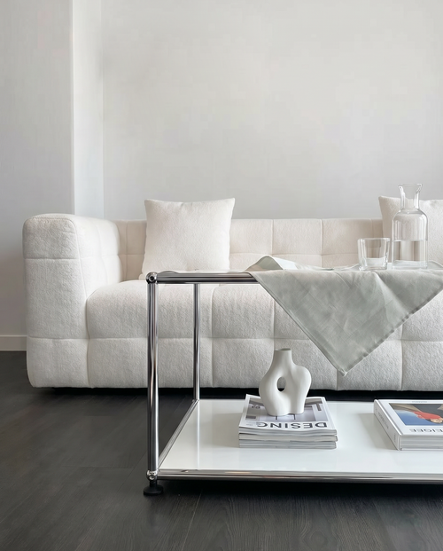 Marshmallow Cloud Lounge Sofa styled in a bright modern living room